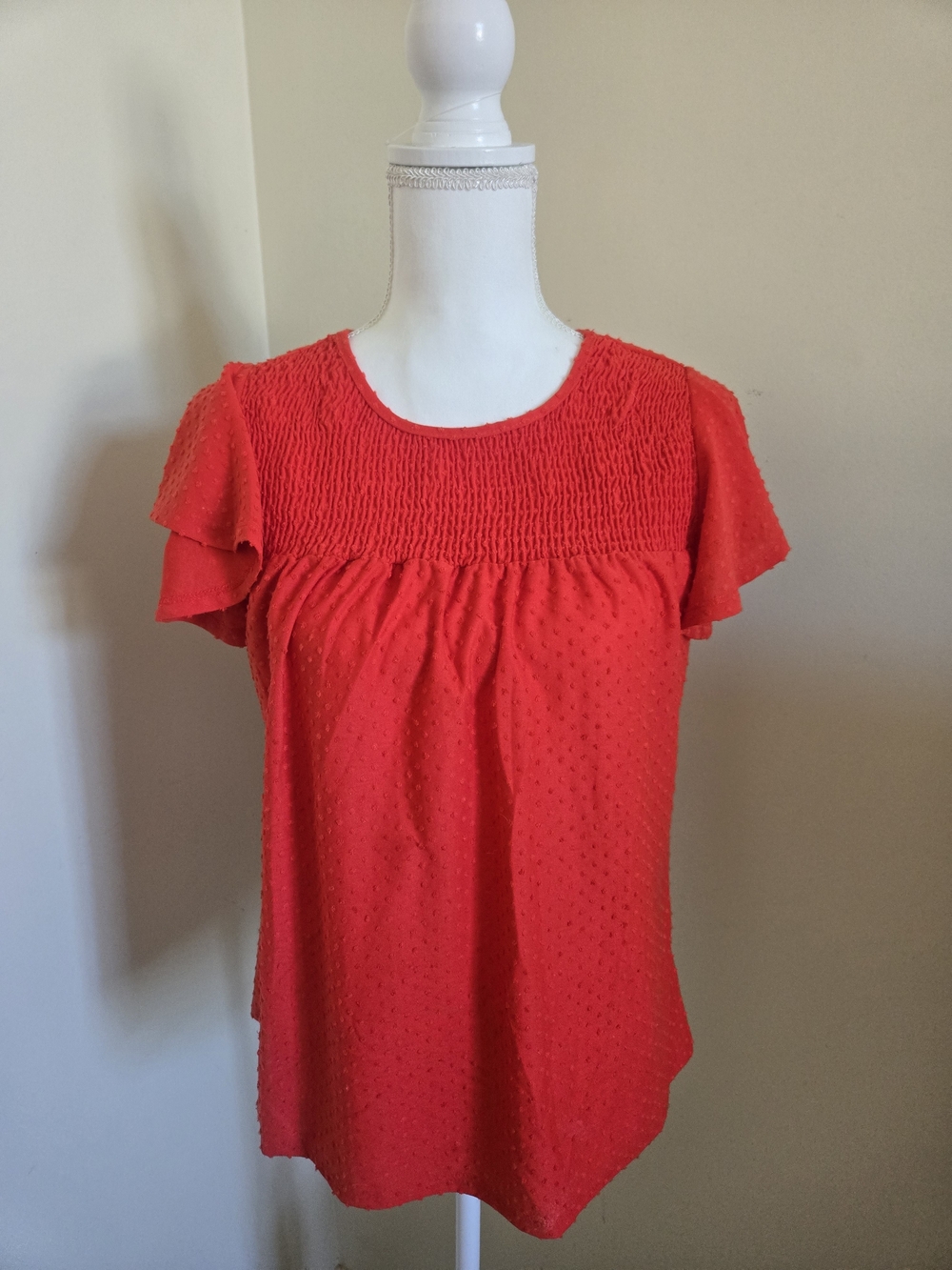 Red/Orange Short Sleeve Top